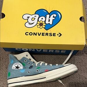 Converse x Golf High-Top Sneakers with Colorful Dots
